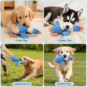 Giocattolo per <span class=keywords><strong>Cani</strong></span> a Forma di Oca Selvatica, Morbido Peluche Personalizzato con Suono, Resistente in Velluto Ananas per <span class=keywords><strong>Cani</strong></span> Piccoli/Medi - Product Image 3