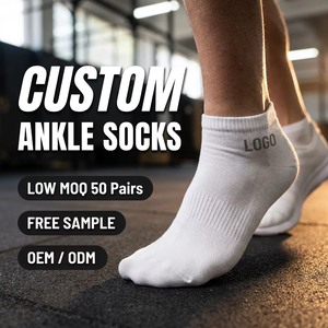 Kaos Kaki Olahraga Custom Logo OEM Pabrik untuk Pria Wanita, Bernapas, untuk Lari, Gym, dan Latihan - Product Image 1
