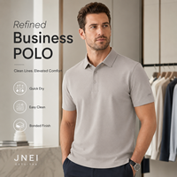 Polo en maille arctique JNEI Premium 150 g/m² pour homme, protection solaire, impression de logo par transfert thermique, fournisseur de vêtements