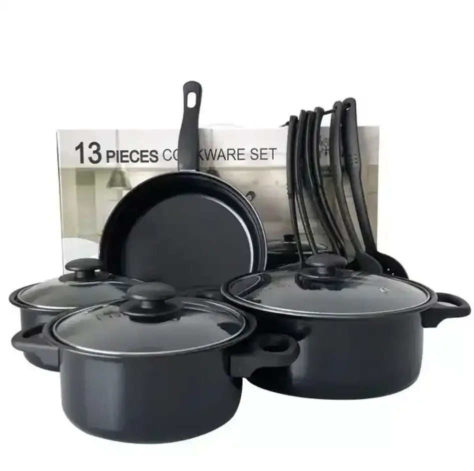 MU nouvelle poêle à frire vente en gros 13 pièces poêle antiadhésive marmite à soupe poêle à frire multi-pièces batterie de cuisine