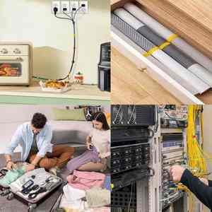 Cintas de Gancho y Bucle Reutilizables, Ecológicas, Autoadhesivas, Impresas, de Doble Cara, Ajustables, con Adhesivo Fuerte, Lavables, de Poliéster/Nailon - Product Image 6