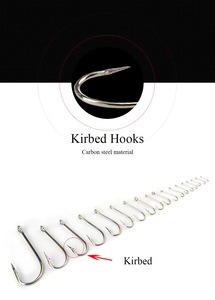 Hameçon de pêche bagues en acier à haute teneur en carbone, crochet de mer semblable à <span class=keywords><strong>Mustad</strong></span> 2330, Kirby - Product Image 3