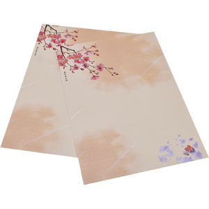 Vintage stile cinese bellissimo fiore stampa lettera carta Logo personalizzato biglietto di auguri o libro per <span class=keywords><strong>la</strong></span> <span class=keywords><strong>scrittura</strong></span> per lettere d'amore - Product Image 1