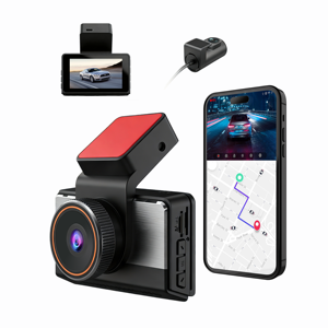 Telecamera da cruscotto 4G LTE DVR per auto, scatola nera 2K, dashcam con doppia lente anteriore e posteriore, streaming live su telefono per la sicurezza <span class=keywords><strong>in</strong></span> viaggi a lunga distanza - Product Image 1