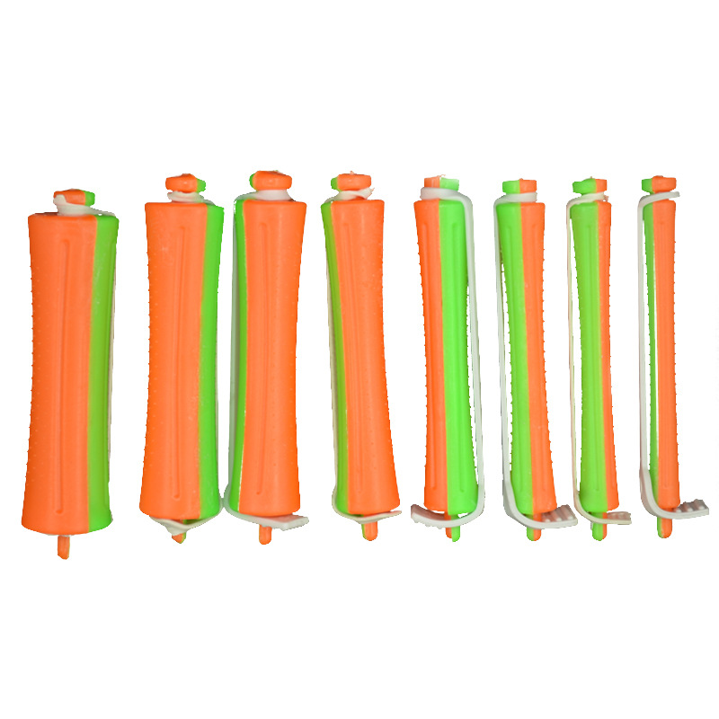 Amazon Magic hair salon clurler barber hair perm tool curls cold perm bar shape double color bar roll with rubber band