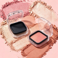Boîte de Poudre Compacte Vide en Gros, Carrée, Noire, en Plastique, avec Logo Personnalisé, Classique, pour Maquillage, Crème Visage, Fard à Joues, Crème Contour des Yeux