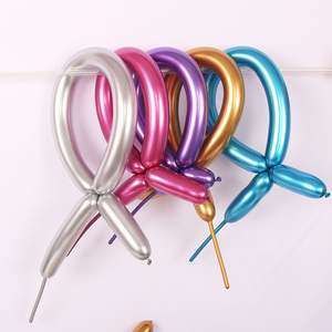 <span class=keywords><strong>Globos</strong></span> largos de látex de Metal cromado 260, modelo de <span class=keywords><strong>Globos</strong></span> largos para perros para decoración de fiesta de cumpleaños, Animal DIY con logotipo personalizado - Product Image 5