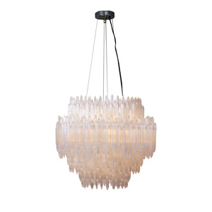 Lampadario di Lusso in Ferro |   Lampada a Sospensione Architettonica Moderna con Luce LED e Altezza Regolabile per Grandi Sale da Ballo - Product Image 2