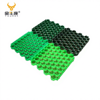 Dalle Alvéolaire en PEHD Haute Résistance JNZ pour Gazon, Grille de Pavage Interlock Diamant, Tapis de Plantation en Plastique pour Jardin, Allée Moderne et Parking