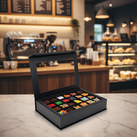 Boîte en carton magnétique réutilisable et écologique, de qualité alimentaire, avec fenêtre en PVC et finition mate, pour bonbons, truffes, mariage, Saint-Valentin