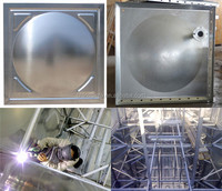 Food Grade tangki penyimpan air minum persegi Panel 10000 baja tahan karat 304 liter tipe pengelasan harga