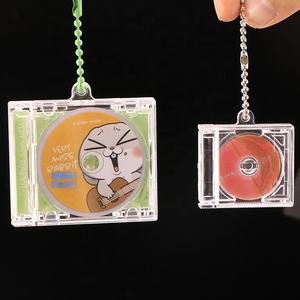 Kpop-Llavero creativo de plástico NFC en blanco para mini álbum, llavero de CD, caja de música, llavero de acrílico personalizado con caja de CD - Product Image 4