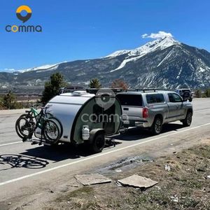 Caravana de una habitación y <span class=keywords><strong>autocaravana</strong></span>, miniremolque <span class=keywords><strong>para</strong></span> motocicleta, remolque de viaje con soporte - Product Image 2