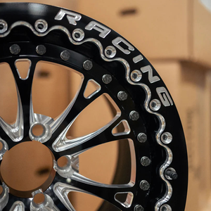 ล้อฟอร์จหลัง 2 ชิ้น 5x114.3 5x127 สีดำขอบกัดลายเว้าลึก ล้อแต่งแบบ Beadlock สำหรับรถ JEEP Trackhawk ขนาด 15 17 นิ้ว - Product Image 3