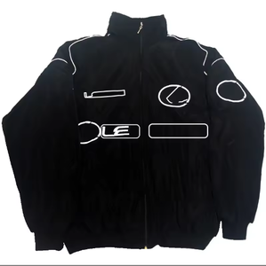 メンズレーシングスーツ、オートバイ、F1ブルトップ、春夏アウトドア刺繍入り通気性ナイトレッドジャケット - Product Image 4