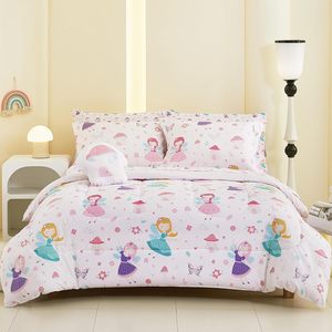 Cô gái tuổi teen bộ đồ giường đặt cho giường Comforter bộ đồ giường Cô gái tuổi teen phản ứng in mô hình hoạt hình - Product Image 2