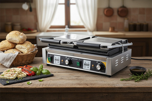 Thiết bị nhà hàng, bếp điện đôi mặt, bếp nướng cảm ứng, máy làm bánh mì kẹp, máy ép bánh mì panini - Product Image 4