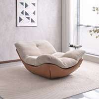 Nouvelle chaise à bascule de luxe en bois de frêne massif, fauteuil inclinable haut de gamme en cuir, pour balcon et maison
