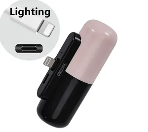 Mini cápsula portátil para viagem, banco de energia leve, venda quente, carregador usb para área externa, viagem, ar livre