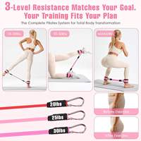 Ensemble de ballon de Pilates professionnel avec bandes de résistance pour femmes, pour tonification et entraînement à domicile
