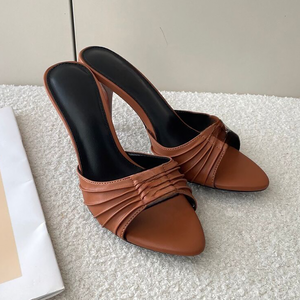 <span class=keywords><strong>Chaussures</strong></span> sexy pour femme à talons hauts de 9 cm en cuir véritable, talon fin, bride cheville, rehaussantes, pour soirée, banquet, cadeau pour elle - Product Image 6