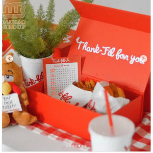 Embalaje de restaurante caja para llevar Mdonalds comida rápida contenedor de comida personalizado papel desechable catering caja de paquete de comida negra - Product Image 1