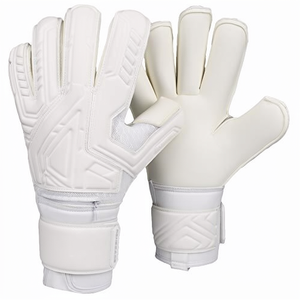 Custom 2026 White Goalkeeper Gloves Professional Soccer Goalkeeper Gloves Latex Grip Football Keeper Gloves - Product Image 1
