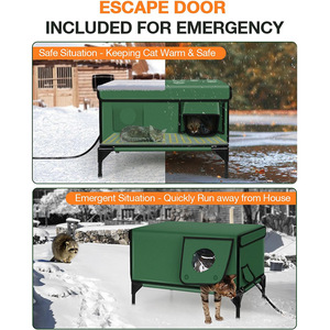 New Heated <strong>Cat</strong> <strong>House</strong> and Pet Mat Winter for <strong>Outside</strong> Insulated Outdoor <strong>Cat</strong> Shelter with Heater Waterproof <strong>Cat</strong> <strong>House</strong> for Pet - Product Image 3
