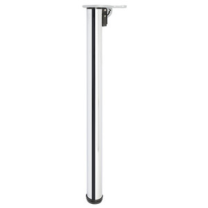 Gamba del tavolo pieghevole regolabile. Ferro. Finitura cromata. Diametro 50mm. Altezza 710-740mm - Product Image 1