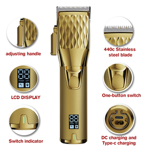 เครื่องโกนหนวดไร้สายแบบมืออาชีพ ตัวเครื่องโลหะ ชาร์จไฟได้ พร้อมจอ LCD และควบคุมผ่านแอปพลิเคชัน สำหรับโกนและตกแต่งทรงเครา - Product Image 3