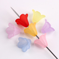 13x10mm bunte matte Acryl lilien blumen perlen-gefrostete Abstands perlen für die DIY-Schmuck herstellung