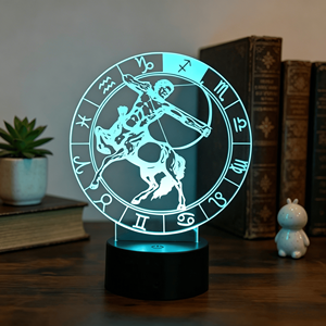 Luz Nocturna Acrílica Decorativa, Luz Nocturna LED Personalizada, Estilo Constelación, <span class=keywords><strong>Sagitario</strong></span>, <span class=keywords><strong>Aries</strong></span> - Product Image 5
