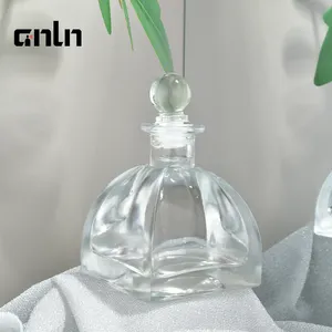 Screw Cap 125ml Diffuser Glass Bottle Empty Clear Hexagon Shape