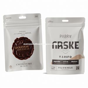 Bolsa de pie para embalaje de alimentos secos resellable impresa personalizada, bolsas con cremallera para exfoliante corporal, bolsas de papel de aluminio y plástico para almacenamiento de azúcar - Product Image 1