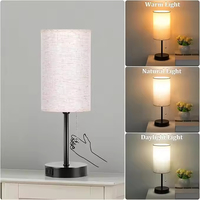 Lampu meja Led portabel, peredupan sentuh portabel, lampu meja Modern mewah