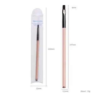 Best-selling 12 Tan Handle Pull Thread Light Lherapy Gel Nails Brown Acrylic Nail Art Paint Pen Tool Nail Brush