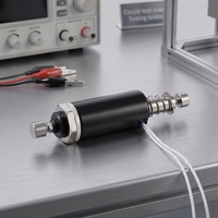 Electroimán solenoide tubular de empuje y tracción DC12V con carrera de 20mm para pruebas de clic de tecla Youge YG1943, retracción al encender, retracción al apagar