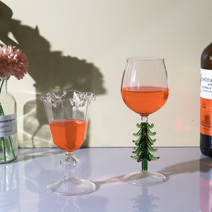 Diseño de árbol de coco de vidrio de borosilicato alto creativo europeo <span class=keywords><strong>vino</strong></span> tinto de San Valentín romántico alto moderno para copa de champán - Product Image 3