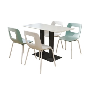 Muebles Yicai, <span class=keywords><strong>mesa</strong></span> de comida rápida de cuatro plazas y sillas de comedor para la escuela, <span class=keywords><strong>cantina</strong></span>, té de la leche, tienda de aperitivos, personal del restaurante - Product Image 1