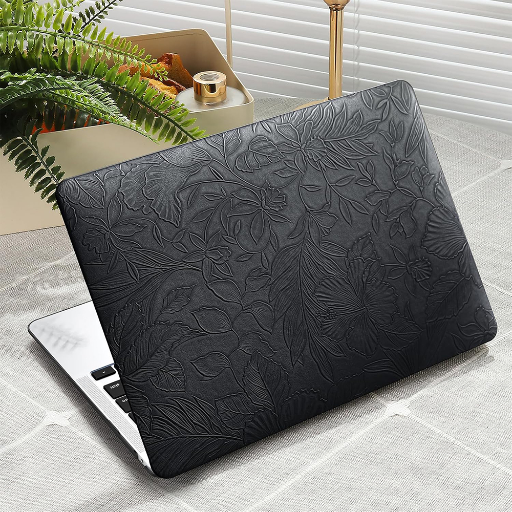 Hoja de Bambú Negro - Floral en relieve