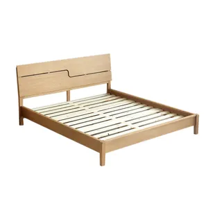 Минималистичная деревянная мебель для дома, деревянная настенная кровать, мебель для спальни, кровать на платформе с изголовьем кровати, прочная двухместная кровать