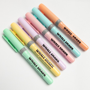 Bolígrafo resaltador pastel de 6 colores promocional 3 en 1 punta Resaltador marcador de Arte de colores Rotulador fluorescente - Product Image 2