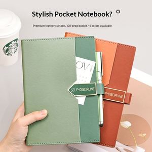 Carnet de notes professionnel haut de gamme A5 en PU, design de poche, boucle magnétique, logo personnalisé, multicolore, luxe de bureau, 100 feuilles, UV - Product Image 2
