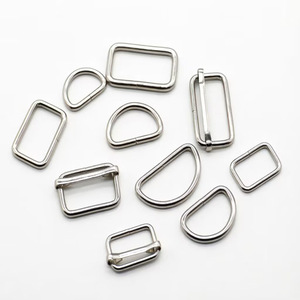 Hebilla de metal con anillo en D cuadrada y semicircular para accesorios de bolsos, acabado chapado duradero - Product Image 2