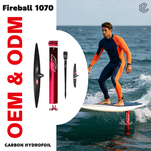 Kit d'hydrofoil carbone haute performance Fireball 1070 avec aile avant et mât en aluminium rouge pour le wing foil avancé - Product Image 1