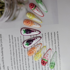 <span class=keywords><strong>Uñas</strong></span> Acrílicas Vibrantes con Pedrería, <span class=keywords><strong>Uñas</strong></span> Postizas <span class=keywords><strong>Largas</strong></span> Tipo Stiletto Hechas a Mano, Reutilizables, Coloridas y Brillantes, para Fiestas y Festivales - Product Image 1