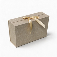 Boîte en papier rigide pliable à couvercle magnétique personnalisé, en une seule pièce, papier texturé spécial, emballage plat, logo personnalisé, cosmétiques, parfum