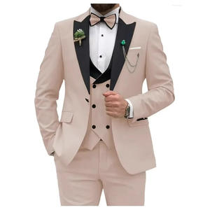 <span class=keywords><strong>Traje</strong></span> de Negocios de Tres Piezas para Hombre, Corte Entallado, Cierre de un Botón, para Bodas y Eventos, Diseño con Múltiples Bolsillos - Product Image 4