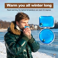 Chauffe-mains magique à pression pour l'hiver, coussin chauffant réutilisable portable en gel, chauffe-mains instantané à pression en gel