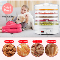 Déshydrateur Alimentaire Mini pour Maison, Économie d'Énergie, 350W, Contrôle de Température, 5 Plateaux, pour Viande, Bœuf, Fruits et Légumes